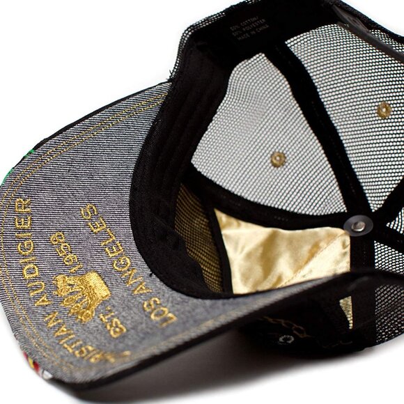 Y2K Designer Christian Audigier Faith OSFM Unisex-adult Truckers Cap Hat Maximal - Picture 4 of 4